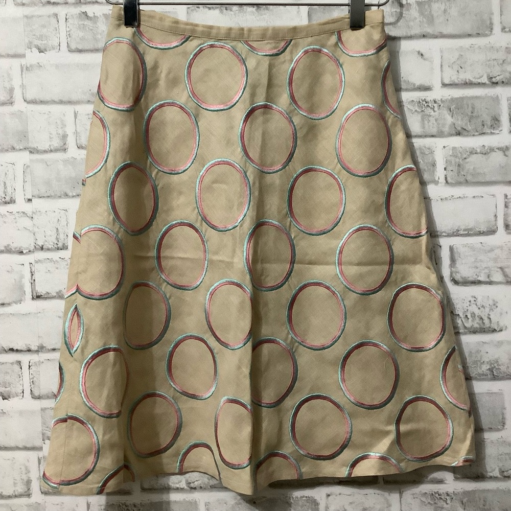 Warehouse Linen embroidered  Casual skirt Size 2 (W550)